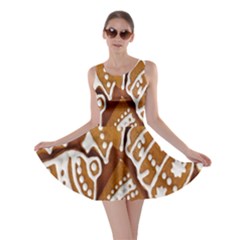 Biscuit Brown Christmas Cookie Skater Dress by Nexatart