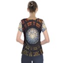 Black And Borwn Stained Glass Dome Roof Short Sleeve Front Detail Top View2