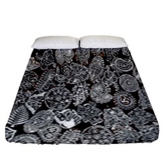 Black And White Art Pattern Historical Fitted Sheet (king Size) by Nexatart