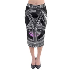 Bord Edge Wheel Tire Black Car Midi Pencil Skirt by Nexatart