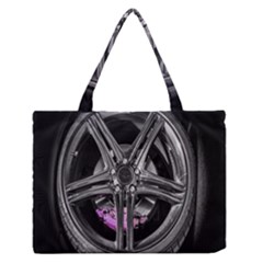 Bord Edge Wheel Tire Black Car Medium Zipper Tote Bag by Nexatart