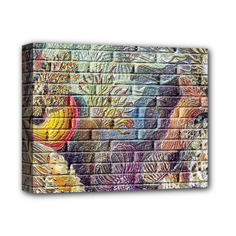 Brick Of Walls With Color Patterns Deluxe Canvas 14  X 11  by Nexatart