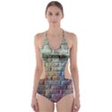 Brick Of Walls With Color Patterns Cut-Out One Piece Swimsuit View1