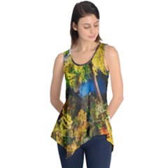 Bridge River Forest Trees Autumn Sleeveless Tunic by Nexatart