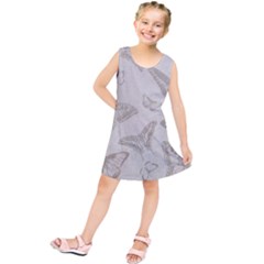 Butterfly Background Vintage Kids  Tunic Dress