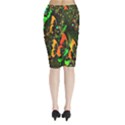 Butterfly Abstract Flowers Midi Wrap Pencil Skirt View2