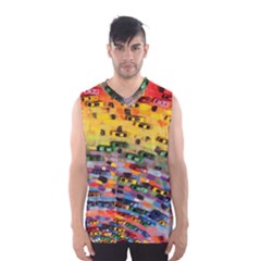 Car Painting Modern Art Men s Basketball Tank Top by Nexatart