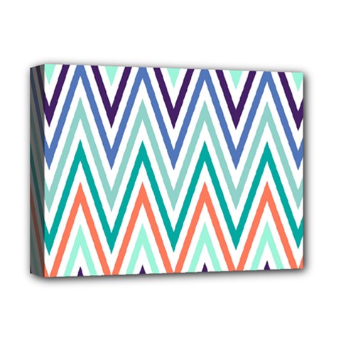 Chevrons Colourful Background Deluxe Canvas 16  X 12   by Nexatart