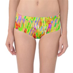 Cheerful Phantasmagoric Pattern Mid-waist Bikini Bottoms