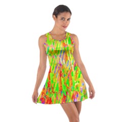 Cheerful Phantasmagoric Pattern Cotton Racerback Dress