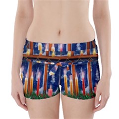 Christmas Lighting Candles Boyleg Bikini Wrap Bottoms by Nexatart