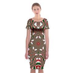 Christmas Kaleidoscope Classic Short Sleeve Midi Dress