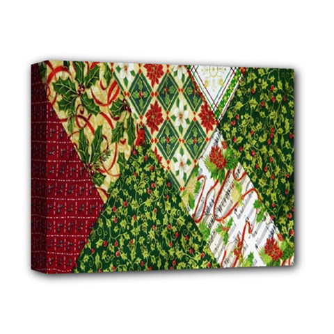 Christmas Quilt Background Deluxe Canvas 14  X 11  by Nexatart