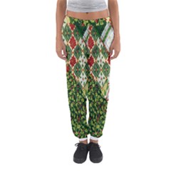 Christmas Quilt Background Women s Jogger Sweatpants