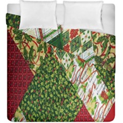 Christmas Quilt Background Duvet Cover Double Side (king Size) by Nexatart