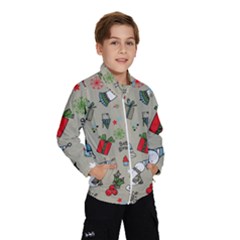 Christmas Xmas Pattern Wind Breaker (kids) by Nexatart