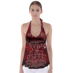 Christmas Contemplative Babydoll Tankini Top