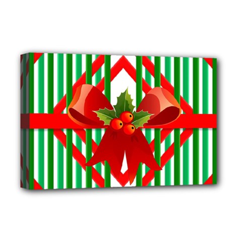 Christmas Gift Wrap Decoration Red Deluxe Canvas 18  X 12  