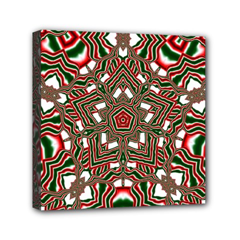 Christmas Kaleidoscope Mini Canvas 6  X 6  by Nexatart