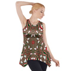 Christmas Kaleidoscope Side Drop Tank Tunic