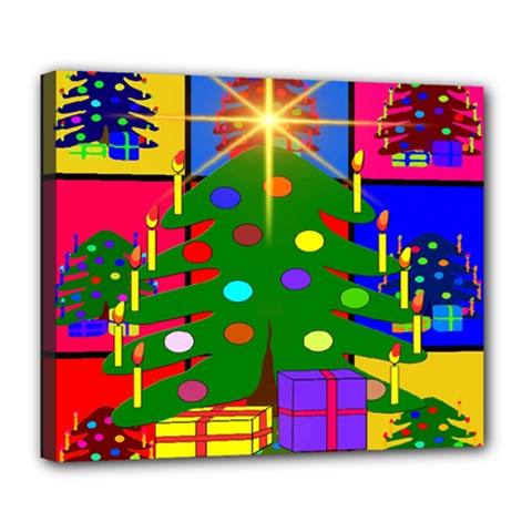 Christmas Ornaments Advent Ball Deluxe Canvas 24  X 20   by Nexatart