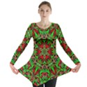 Christmas Kaleidoscope Pattern Long Sleeve Tunic  View1