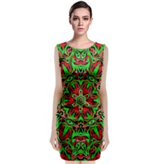 Christmas Kaleidoscope Pattern Classic Sleeveless Midi Dress