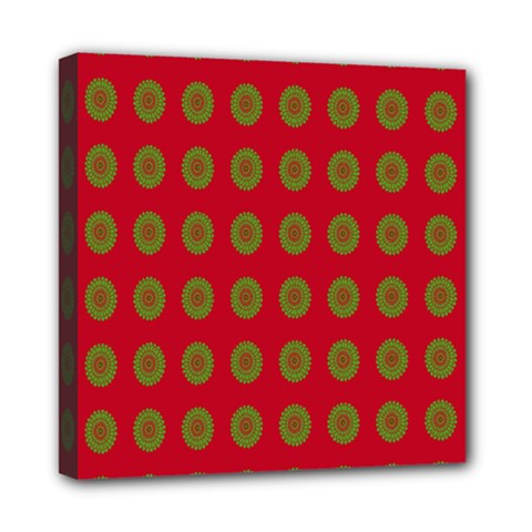 Christmas Paper Wrapping Paper Mini Canvas 8  X 8  by Nexatart
