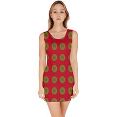 Christmas Paper Wrapping Paper Sleeveless Bodycon Dress