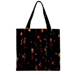 Christmas Star Advent Golden Zipper Grocery Tote Bag by Nexatart