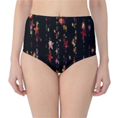 Christmas Star Advent Golden High-waist Bikini Bottoms by Nexatart