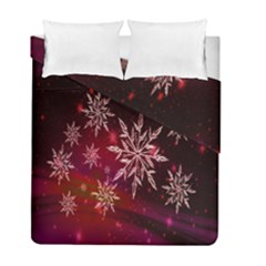 Christmas Snowflake Ice Crystal Duvet Cover Double Side (full/ Double Size) by Nexatart