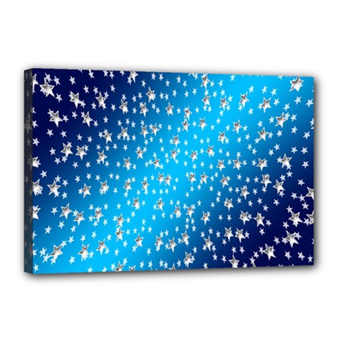 Christmas Star Light Advent Canvas 18  X 12  by Nexatart