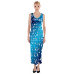 Christmas Star Light Advent Fitted Maxi Dress by Nexatart
