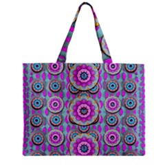 Magic Flowers From  The Paradise Of Lotus Zipper Mini Tote Bag by pepitasart