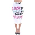I Love You My Valentine (white) Our Two Hearts Pattern (white) Velvet Midi Pencil Skirt View1