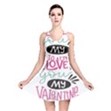 I Love You My Valentine (white) Our Two Hearts Pattern (white) Reversible Skater Dress View1
