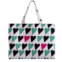 I Love You My Valentine / Our Two Hearts Pattern (white) Zipper Mini Tote Bag View2