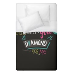 My Every Moment Spent With You Is Diamond To Me / Diamonds Hearts Lips Pattern (black) Duvet Cover (single Size) by FashionFling