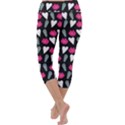 My Every Moment Spent With You Is Diamond To Me / Diamonds Hearts Lips Pattern (black) Capri Yoga Leggings View4