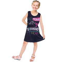 My Every Moment Spent With You Is Diamond To Me / Diamonds Hearts Lips Pattern (black) Kids  Tunic Dress by FashionFling