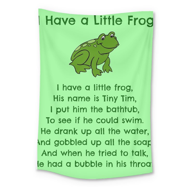 Little Frog Poem Large Tapestry