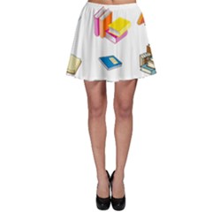 Bookworm Pattern Skater Skirt