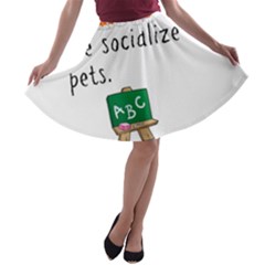 Homeschoolers Socialize A-line Skater Skirt by athenastemple