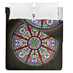 Church Window Window Rosette Duvet Cover Double Side (queen Size)