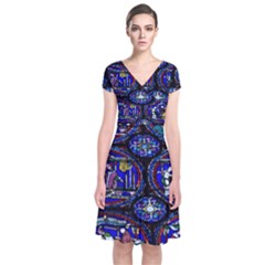 Church Window Canterbury Short Sleeve Front Wrap Dress by Nexatart