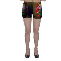 Christmas Wreath Ball Decoration Skinny Shorts by Nexatart