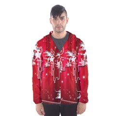 City Nicholas Reindeer View Hooded Wind Breaker (men) by Nexatart