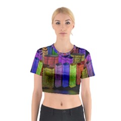 City Metropolis Sea Of Light Cotton Crop Top by Nexatart