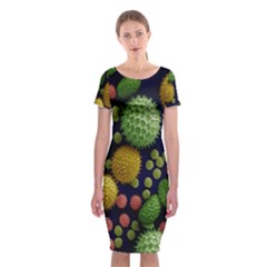 Colorized Pollen Macro View Classic Short Sleeve Midi Dress by Nexatart